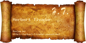Herbert Tivadar névjegykártya