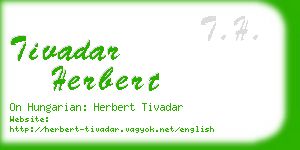 tivadar herbert business card